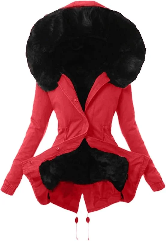 uxxnjfg Abrigos Mujer Invierno con Capucha Parka Chaqueta Polar Elegantes Ropa 2024 Cremallera Chaqueta Jacket — Ropa esqui