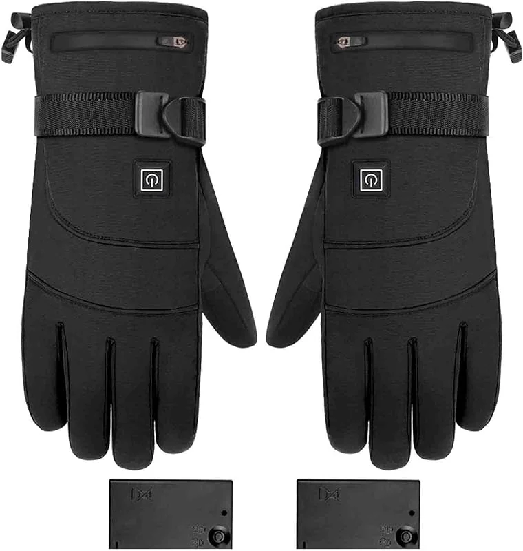 CHEWYNP Guantes calefactables eléctricos Recargables con Pilas, Guantes calefactores, Calentadores de Manos para Hombres y Mujeres, Guantes de Nieve de Invierno, Mitones para Esquiar, cicl — Ropa esqui