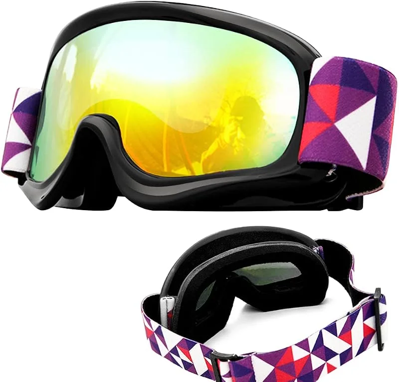 Tyuodna Kid Ski Goggles, 100% UV Protection Anti-fog Skiing Snowboard Goggles, Skiing Snowboarding Goggles of Dual Lens for 3-12 Years Boys and Girls, for Cycling Riding, Climbing, Skiing — Equipo esqui