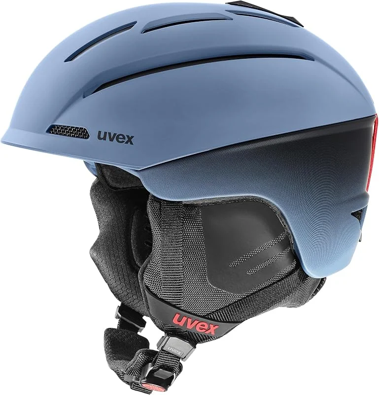 uvex gravitate Casco de Esqui para Adultos, Stone Blue-Black Matt, 59-61 — Equipo esqui