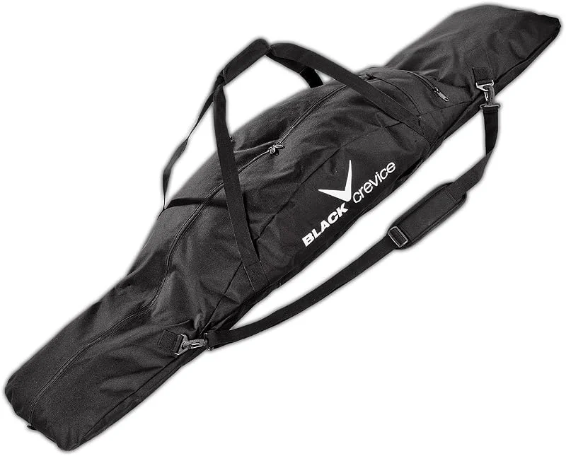 Black Crevice Bolsa para Snowboard Powder I Bolsa para Snowboard con bolsillo exterior adicional I Con correa de hombro acolchada & asa de transporte I Mochila para Snowboard I 160x20x20cm — Equipo esqui