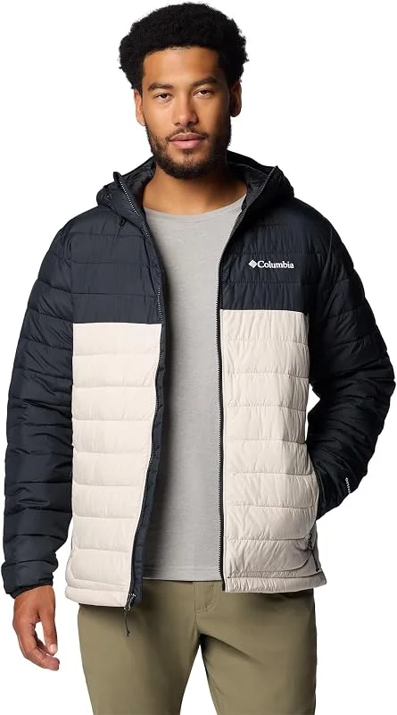 Columbia Powder Lite II Hooded Jacket, Chaqueta Acolchada Con Capucha para Hombre — Ropa esqui