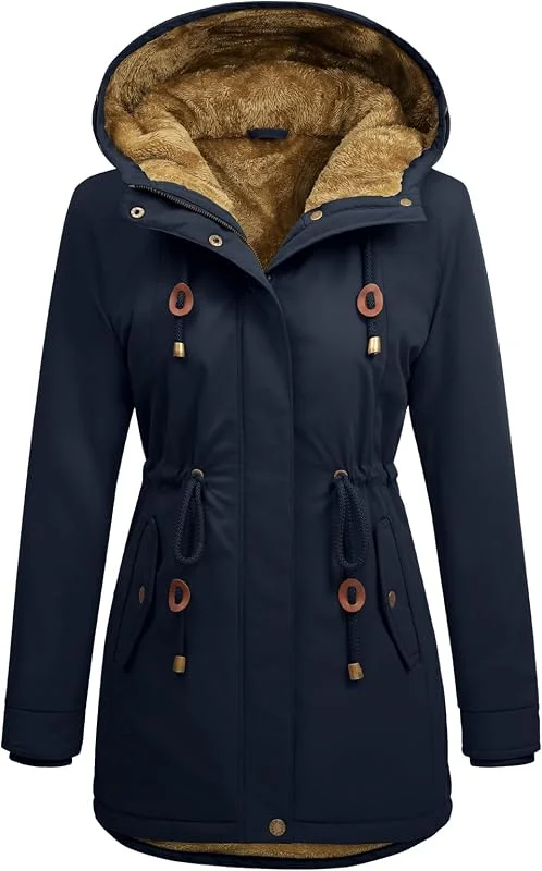 Vancavoo Abrigo Mujer Invierno Parka con Forro Polar Grueso — Plumon fino