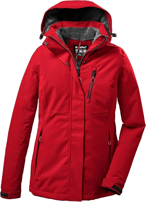 Killtec Damen Jacke Chaqueta funcional, outdoor impermeable con capucha con cremallera Mujer (Pack de 1) — Ropa esqui