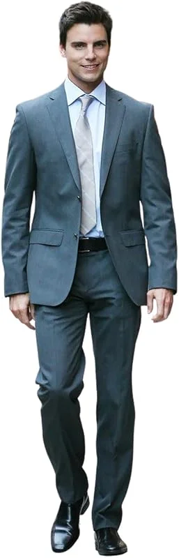Hombre Traje Dos Piezas Dos Botones Esmoquin con Solapa de Muesca para Cena de Novios — Ropa esqui