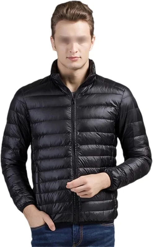 Chaqueta de plumón para Hombre, Ultraligera, para otoño e Invierno, Abrigo cálido e Informal — Plumon fino