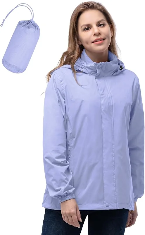 33, 000ft Chubasquero plegable impermeable para mujer con capucha, chaqueta cortavientos ligera transpirable, chaqueta de ciclismo para mujer, chaqueta deportiva para mujer — Plumon fino