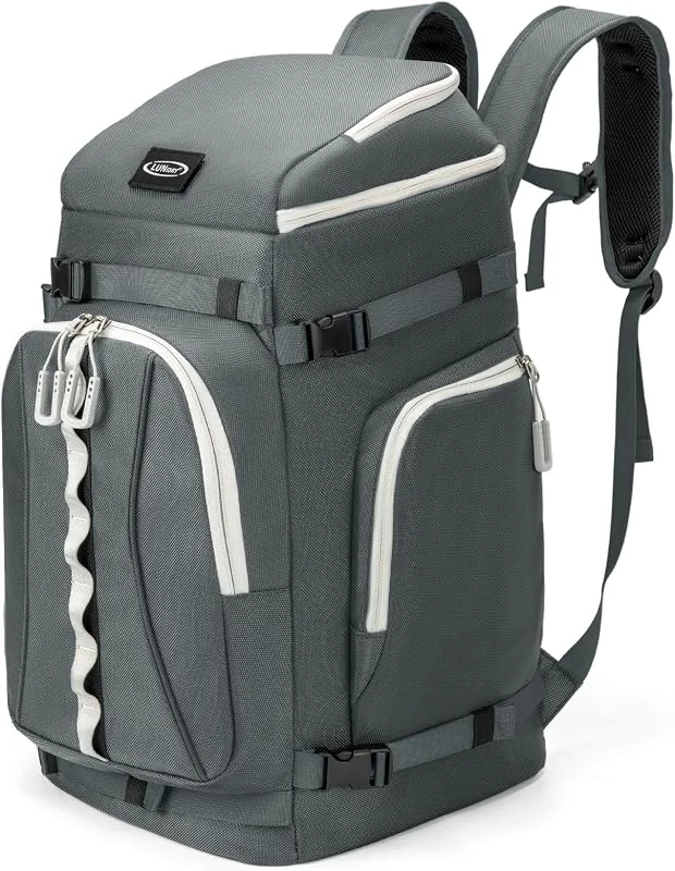 Bolsa para botas de esquí, bolsa de esquí impermeable de 65 L y bolsa para botas de snowboard, mochila de viaje para esquí, snowboard, casco, gafas y accesorios — Equipo esqui