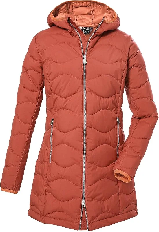 G.I.G.A. DX mujer Parka acolchada con capucha, parka funcional con aspecto de plumón GW 20 WMN QLTD PRK, dark apricot, 40, 39844-000 — Plumon fino