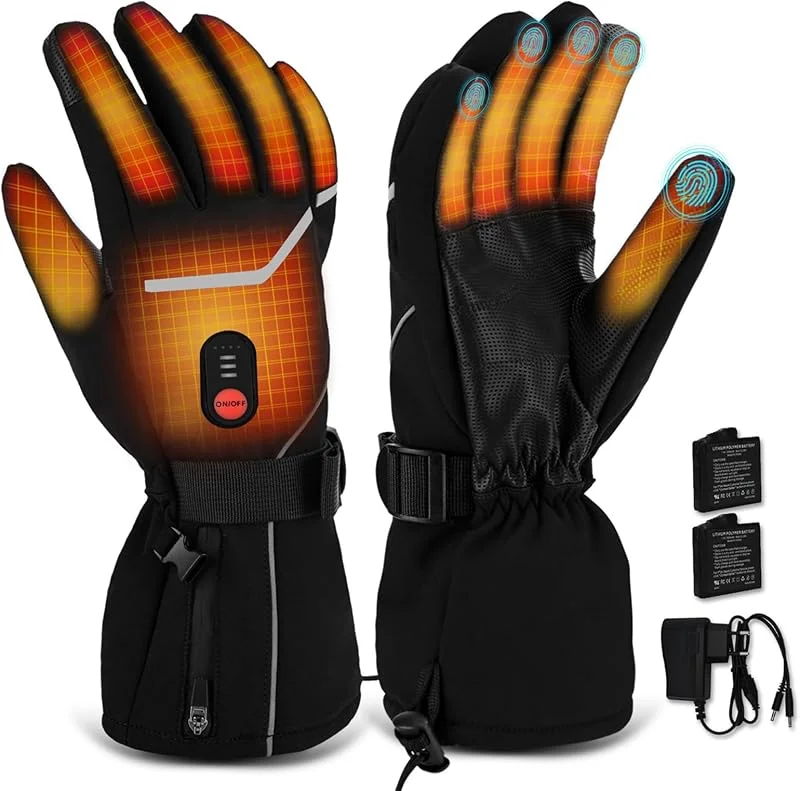 Guantes Calefactables Moto Invierno Hombre Mujer 7, 4V 6000mAh, Negro M — Ropa esqui