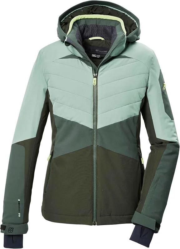 Killtec Ksw 34 Wmn Ski Jckt Chaqueta de esquí, chaqueta funcional con capucha con cremallera y protección contra la nieve Mujer (Pack de 1) — Ropa esqui