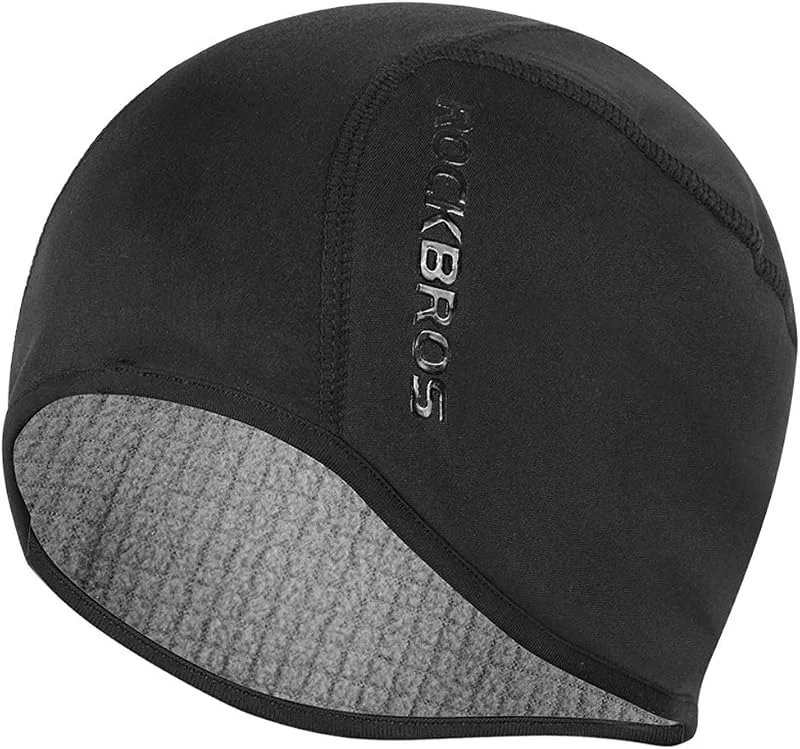 ROCKBROS Gorro con Orejas de Invierno con Forro Polar para Ciclismo Pesca Running Moto Esquí Snowboard Escalada Deportes al Aire Libre Unisex Negro — Equipo esqui