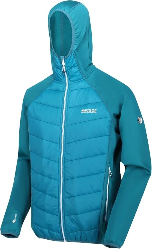 Regatta Andreson Iv - Chaqueta Acolchada Híbrida Con Capucha, Tejido Ligero Y Elástico Repelente Al Agua Y Con Aislamiento Baffled, Quilted Jackets Hombre — Plumon fino