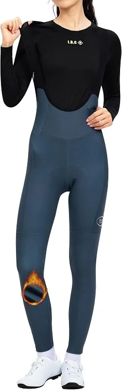 INBIKE Culote Ciclismo Largo Mujer Invierno Pantalones Largos de Bicicleta MTB Ajustado Térmico Transpirable — Ropa esqui