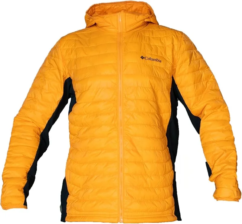 Columbia Powder Pass Hybrid Hooded Jacket, Chaqueta Acolchada Con Capucha para Hombre — Ropa esqui