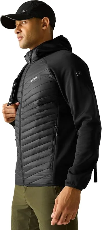 Regatta Hombre Chaqueta Híbrida Andreson, Black — Plumon fino