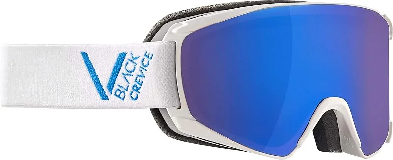 Black Crevice Skibrille, White, Blue, Size M Schladming-Gafas de esquí (Talla M), Color Blanco y Azul, Unisex Adulto, M (Kopfumfang 55-58 cm) — Equipo esqui
