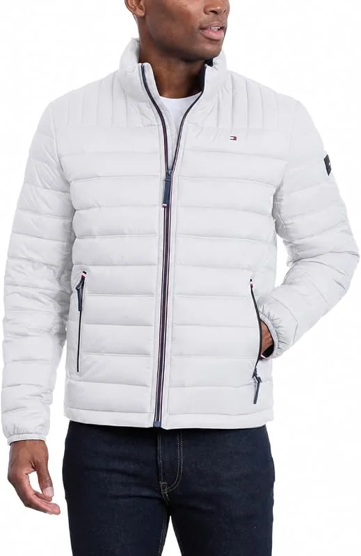 Tommy Hilfiger Adaptive Lightweight Down Alternative Packable Puffer Jacket Abrigo alternativo de plumón Hombre (Pack de 1) — Plumon fino