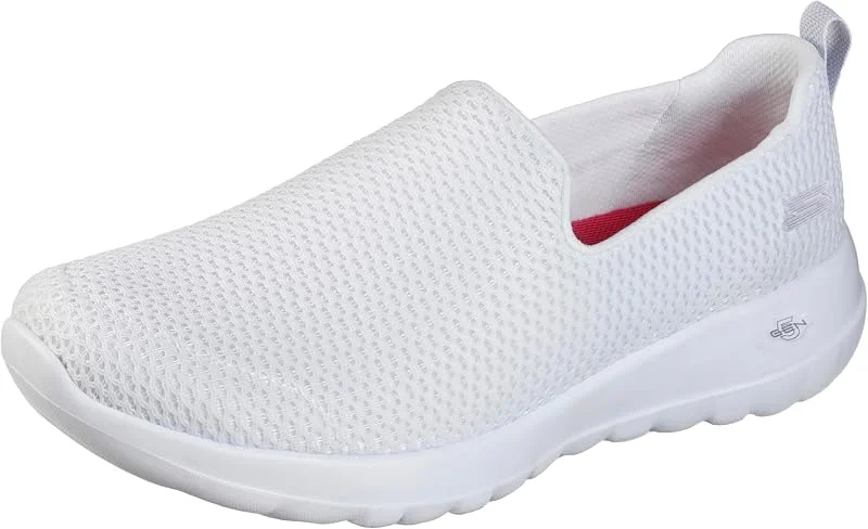 Skechers Mujer Go Walk Joy Zapatilla de Deporte, White Textile, Trim, 36 EU — Plumon fino