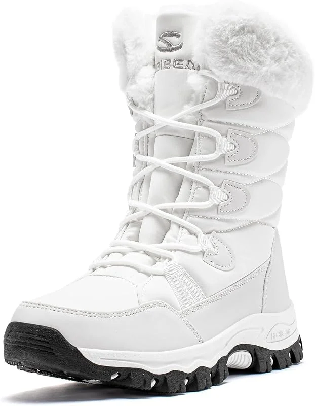 CLYCTIP Botas de nieve para mujer, forradas, cálidas, impermeables, para senderismo, tallas 37-42 — Equipo esqui