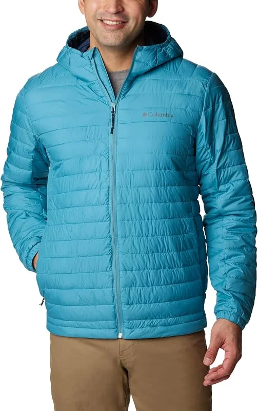 Columbia Silver Falls Hooded Jacket, Chaqueta Acolchada Con Capucha para Hombre, Shasta, Talla L — Plumon fino