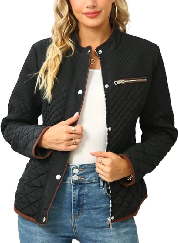 Bellivera Chaqueta acolchada para mujer ligera acolchada con capucha cálida estilo burbuja — Plumon fino