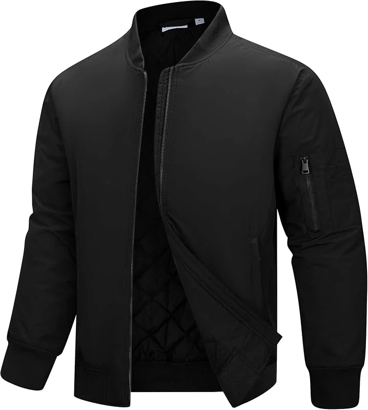 33, 000ft Chaqueta bomber para hombre, impermeable, chaqueta acolchada — Plumon fino
