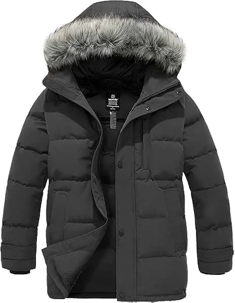 Wantdo Chaqueta de Invierno de Plumón para Hombre Cortaviento para Viajes — Plumon fino