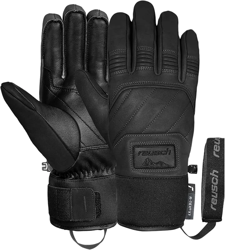 Reusch Guantes de esquí para Hombre y Mujer, Guantes de Piel Extra cálidos — Ropa esqui