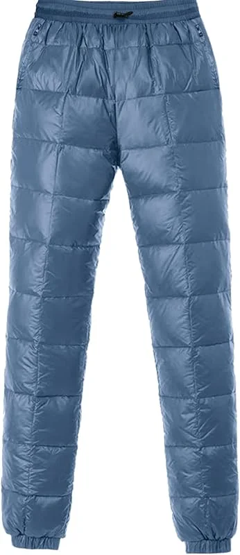 HOTIAN - Pantalones de plumón para mujer, ultraligeros, cálidos, para correr, resistentes al viento, impermeables, cálidos — Plumon fino