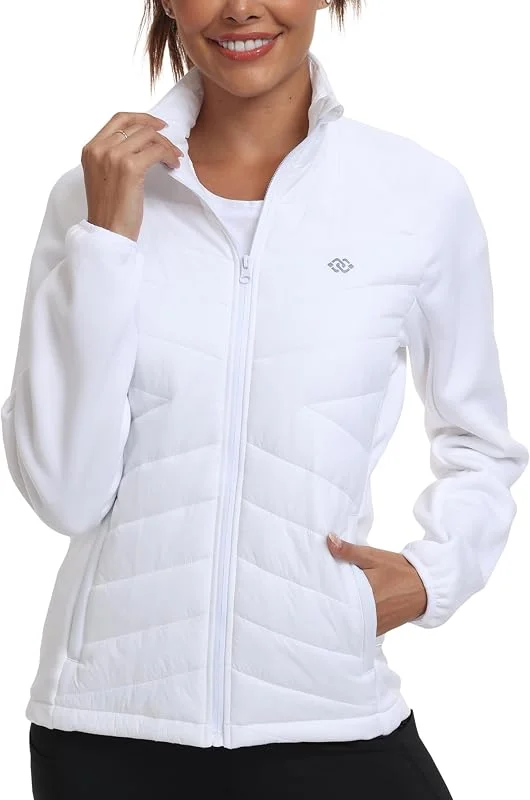 MoFiz Chaquetas para Mujer Chaqueta Softshell Forro Polar Ligera Abrigo Acolchado Mujer Plumon Otoño Invierno con Cremallera — Ropa esqui