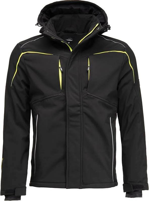 BWOLF Cliff - Chaqueta de trabajo para hombre, chaqueta de esquí para hombre, resistente al viento, impermeable, chaqueta de trabajo con capucha — Ropa esqui