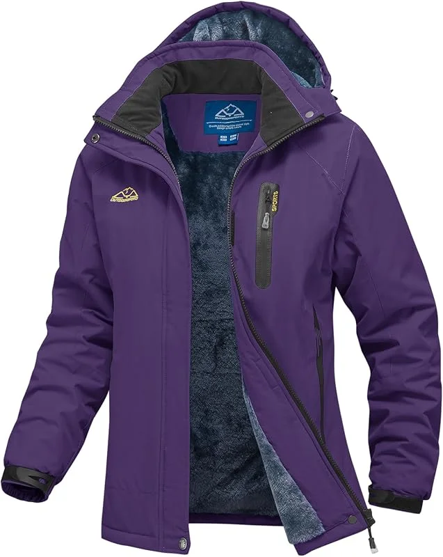 YSENTO Chaqueta de invierno para mujer, impermeable, chaqueta de esquí Softshell, forro cálido, resistente al viento, chaqueta de snowboard — Ropa esqui