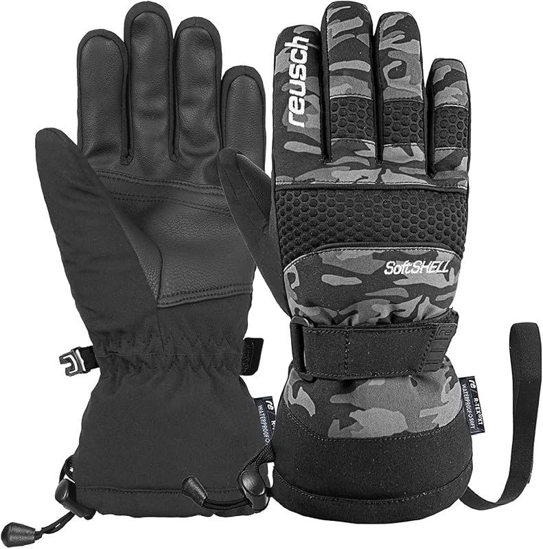 Reusch Connor R-Tex XT Junior 5570 - Guantes de Dedo Unisex (Talla 6), Color marrón Oscuro y Negro — Ropa esqui