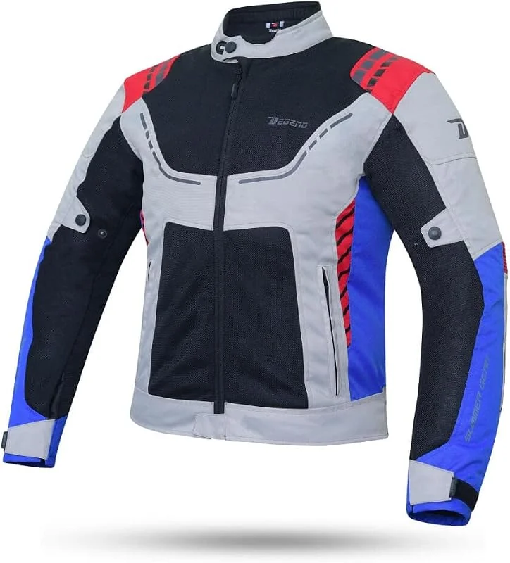 Breeze Man, Chaqueta Moto para Verano con Protectores PU + Forro Impermeable Desmontable y Flujo de Viento, Homologado - 5 Colores — Equipo esqui