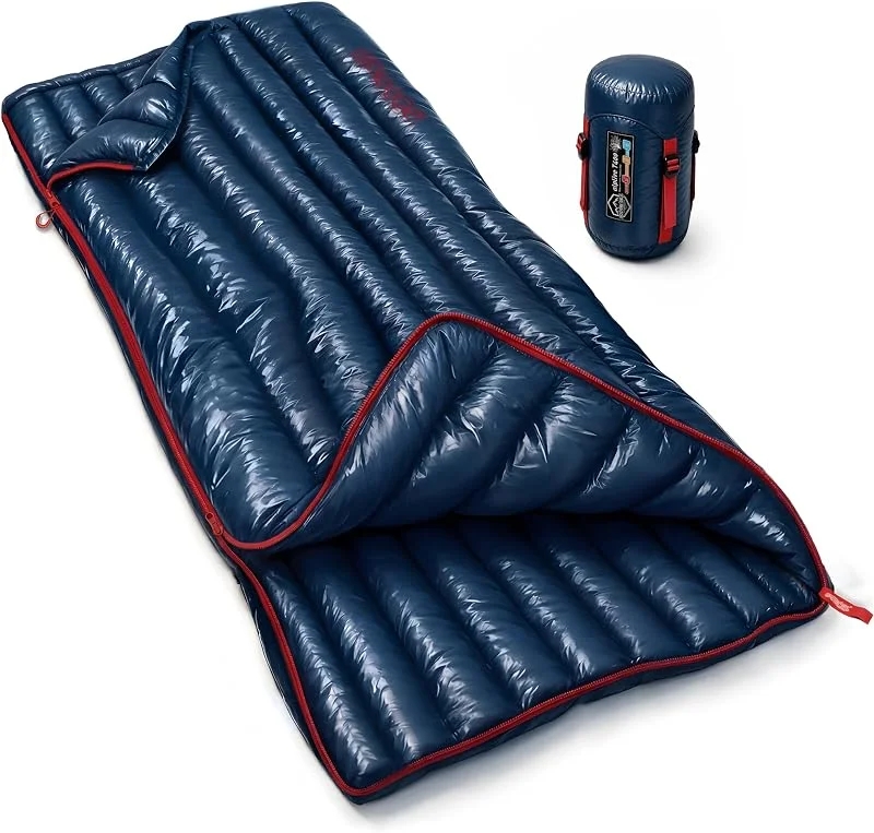 ZOOOBELIVES Alplive T400 - Saco de Dormir Ultraligero para mochilero, 800 ml, Ultra Compacto, Potencia de Relleno 650, Saco de Dormir Tipo sobre para Senderismo, Camping y Campo, Ligero y Compacto — Plumon fino