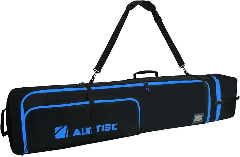AUMTISC Bolsa de Snowboard Acolchada, Resistente con Forro Interior Impermeable, Correas Ajustables para el Hombro, Apta para Snowboard de 155 a 180 cm — Equipo esqui