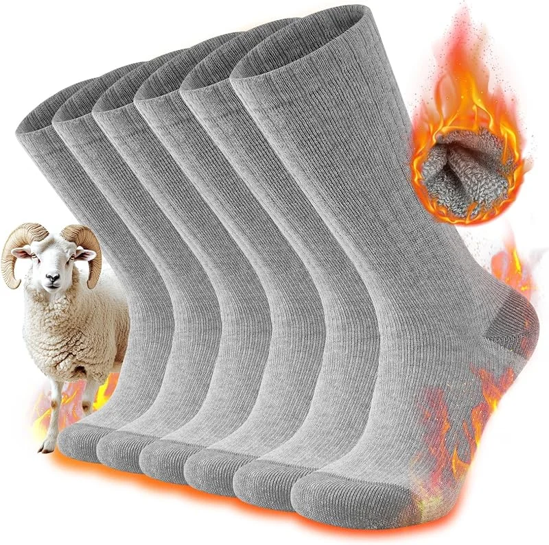 TANSTC Calcetines Mujer y Hombre Lana Merino, Calcetines Termicos 35-38 39-42 43-46 47-50, Deporte, Invierno, Trabajo, Senderismo, Esquiar, Aire Libre, 3 Pares — Ropa esqui