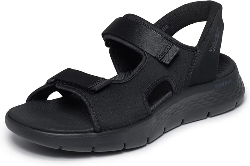 Skechers Sandalias deportivas Go Walk Flex Easy Entry para mujer, Negro, Lime, 40 EU — Plumon fino