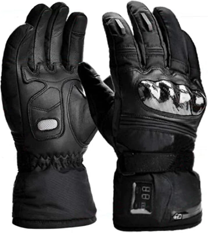 Guantes calefactores eléctricos 7, 4 V 2200 mAh, Guantes térmicos cálidos de Invierno Recargables con Pantalla LED de Temperatura para Esquiar en la Nieve, Patinaje sobre Hielo, Mon — Ropa esqui