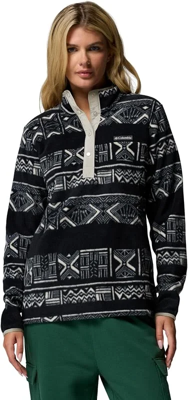Columbia Benton Springs Printed Half Snap Forro Polar Mujer (Pack de 1) — Ropa esqui