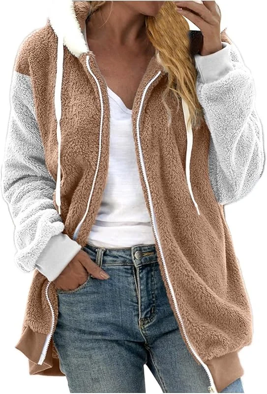uxxnjfg Abrigos Mujer Invierno Tallas Grandes Sudaderas Forro Polar Mujer con Capucha Ropa Bonita De Invierno para Mujer Acolchada Parka Jacket — Ropa esqui