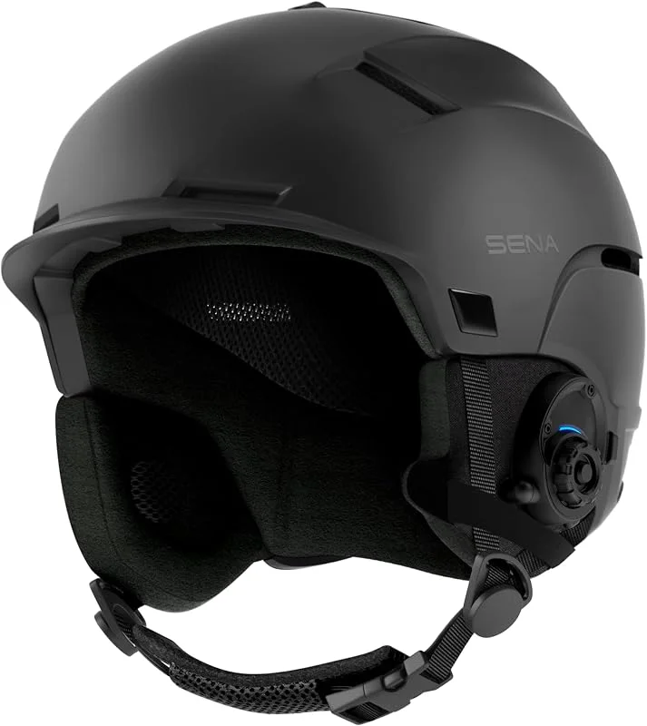Sena Latitude Casco para Nieve con Altavoces y microfono Integrados, Intercomunicador Bluetooth de 4 vías, Comunicación Abierta a Manos Libres, Música en Streaming, Certificado CE (Talla L) — Equipo esqui