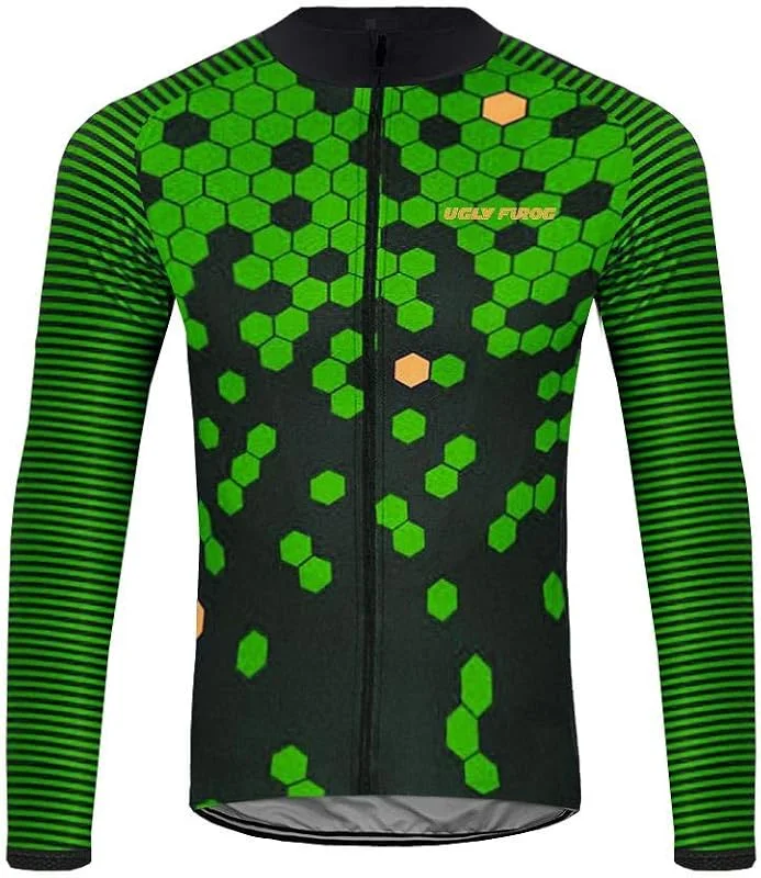 Sports Wear Hombres Chaqueta de Ciclismo Abrigo Respirable Cómodo Manga Larga Maillots Deportes y Aire Libre Ciclismo Ropa — Ropa esqui