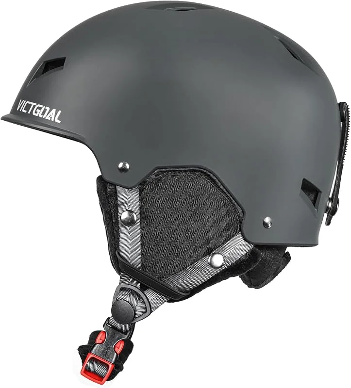 Victgoal Casco de Esquí para Hombre Mujere, Casco de Snowboard Ajustable de Seguridad Talla M, L con Buena Ventilación y Orejeras Calientes para Esquí Deportes de Invierno — Equipo esqui
