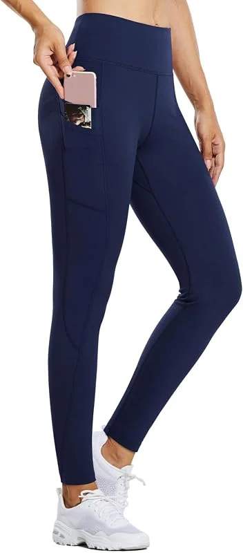 baleaf Leggings Térmicos Mujer Invierno Impermeable Leggins Deportivos Pantalones Termicas Cálido Pantalon Senderismo Cintura Alta Mallas Deporte Mujer con Bolsillos — Ropa esqui