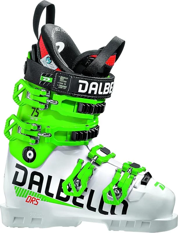 Dalbello DRS 75 Uni Botas de esquí, Unisex niños, White, Race Green, 27, 5 — Equipo esqui