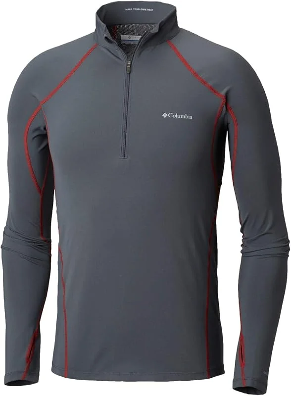 Columbia Midweight Stretch Long Sleeve Half Zip, Ropa Interior Camiseta Térmica para Hombre — Ropa esqui