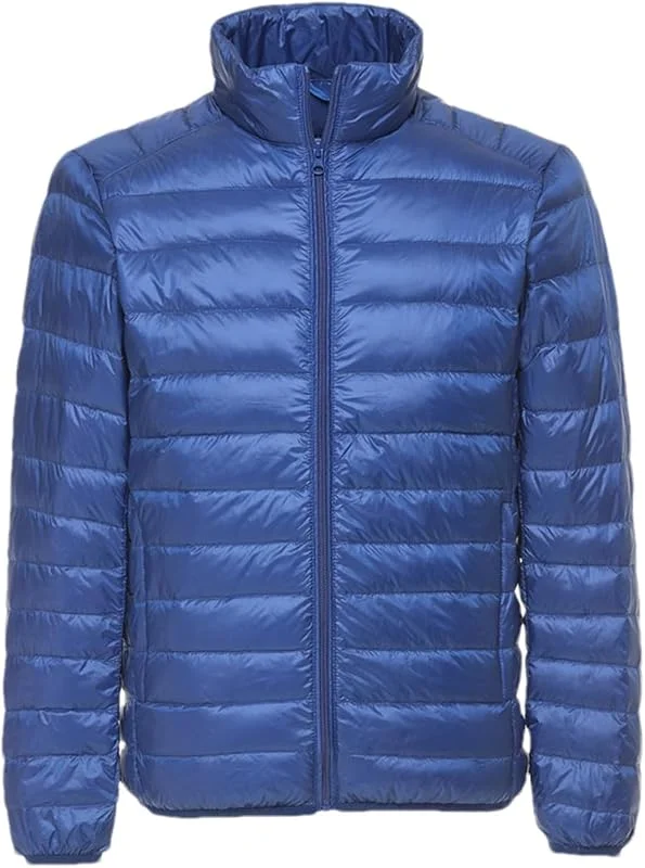 Chaqueta de plumón de Pato Otoño Invierno Cálido Chaqueta de plumón de Pato Ultraligera para Hombre Parka a Prueba de Viento — Plumon fino