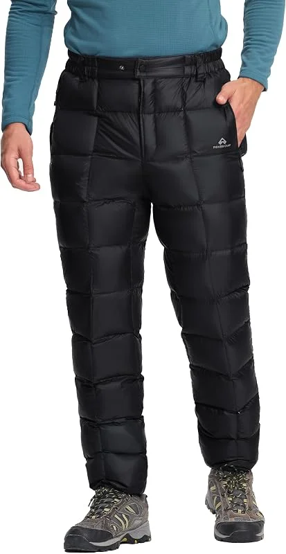 Pioneer Camp Pantalones de plumón para hombre, gruesos y cálidos, ultraligeros, esquiar, calor térmico, para exteriores, a prueba de viento, pantalones de invierno, perfectos para condiciones — Ropa esqui